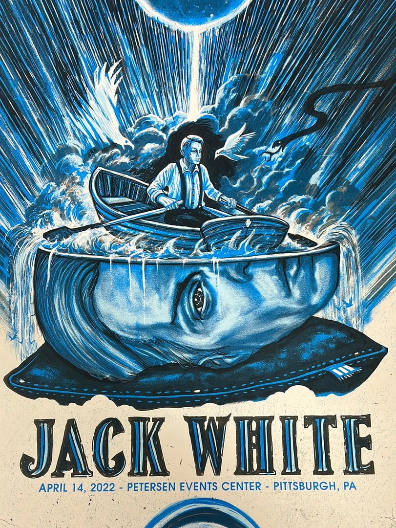 Jack White - 2022 Zeb Love Poster Pittsburgh, PA Gig Posters