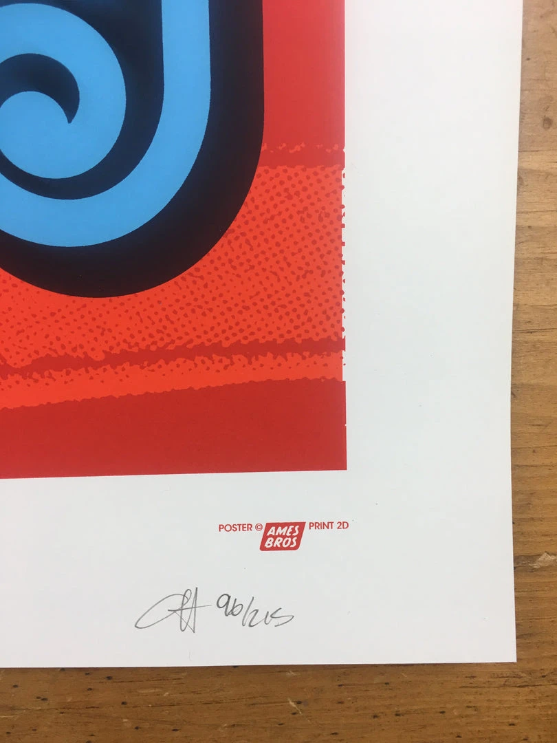 Ames Brothers Pearl Jam - 2013 Ames Bros Poster Santiago, Chile Lollapalooza S/N Gig Posters