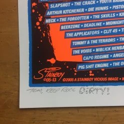 Wasted Festival USA - 2005 Stainboy Poster Orange Show San Bernardino, CA Gig Posters