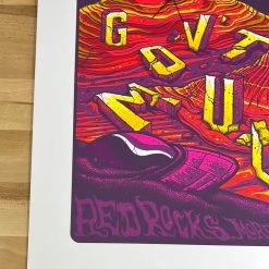 Colorado Gov't Mule - 2018 Jim Mazza Poster Red Rocks Morrison, CO Autographed