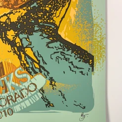 Sold Out Posters Colorado Yonder Mountain String Band - 2010 Poster Red Rocks Morrison, CO