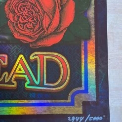 Grateful Dead - 2015 Brian Carroll Poster Fare Thee Well FOIL (pinholes)