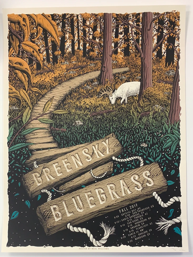 Gig Posters Greensky Bluegrass - 2017 Neal Williams Poster Fall Tour