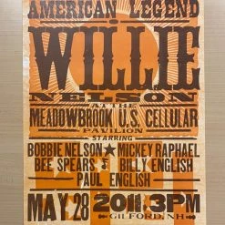 Willie Nelson - 2011 Hatch Show Print 5/28 Poster Gilford, New Hampshire