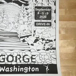 Dave Matthews Band - 2020 Jamison Grace Coloring Poster Quincy, WA Gig Posters