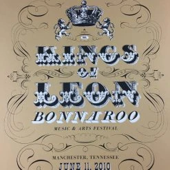 Sold Out Posters Kings Of Leon - 2010 Kilroe Ibanez Bonnaroo Poster Music Festival