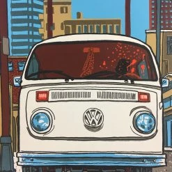 Art Prints Louis Gara Meets His End In A 1973 Volkswagen Bus - 2011 Tim Doyle Poster Art Pr