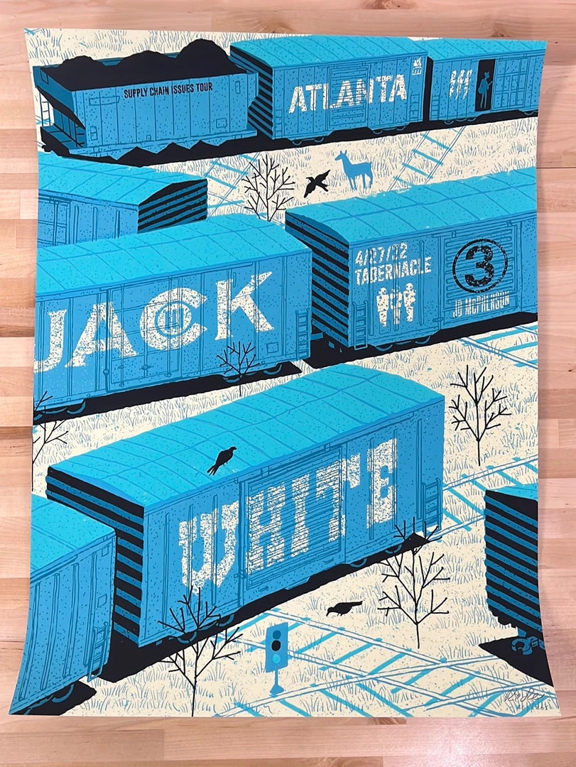 Gig Posters Jack White - 2022 Methane Studios Poster Atlanta, GA N2