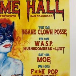 Gig Posters MHP 129 October - 2001 The Artworks Poster Maritime Hall San Fran 1st