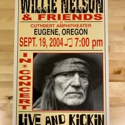 Willie Nelson - 2004 Franks Brothers 9/19 Poster Eugene, Oregon
