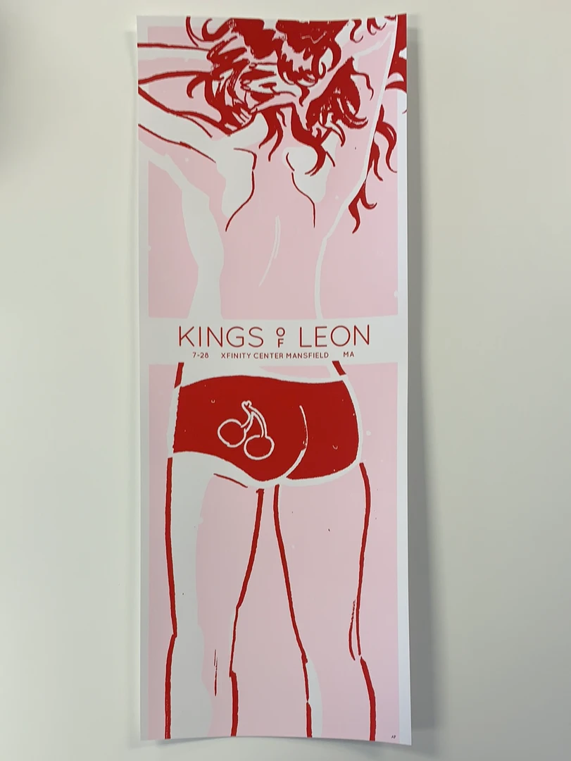 Kings Of Leon - 2017 Paul Maybury Poster Mansfield, MA Xfinity Center