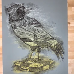 Art Prints Rural Corvus - 2009 Dan Grzeca Poster Art Print Asphalt Grey