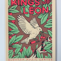 Kings Of Leon - 2017 Dan Grissom Poster Cuyahoga Falls, OH Blossom Music