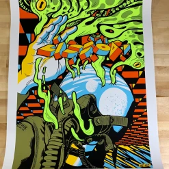 Ames Brothers Pearl Jam - 2018 Ames Design Poster S/N Lisbon, PRT Passeio Maritimo De Alges Gig Posters