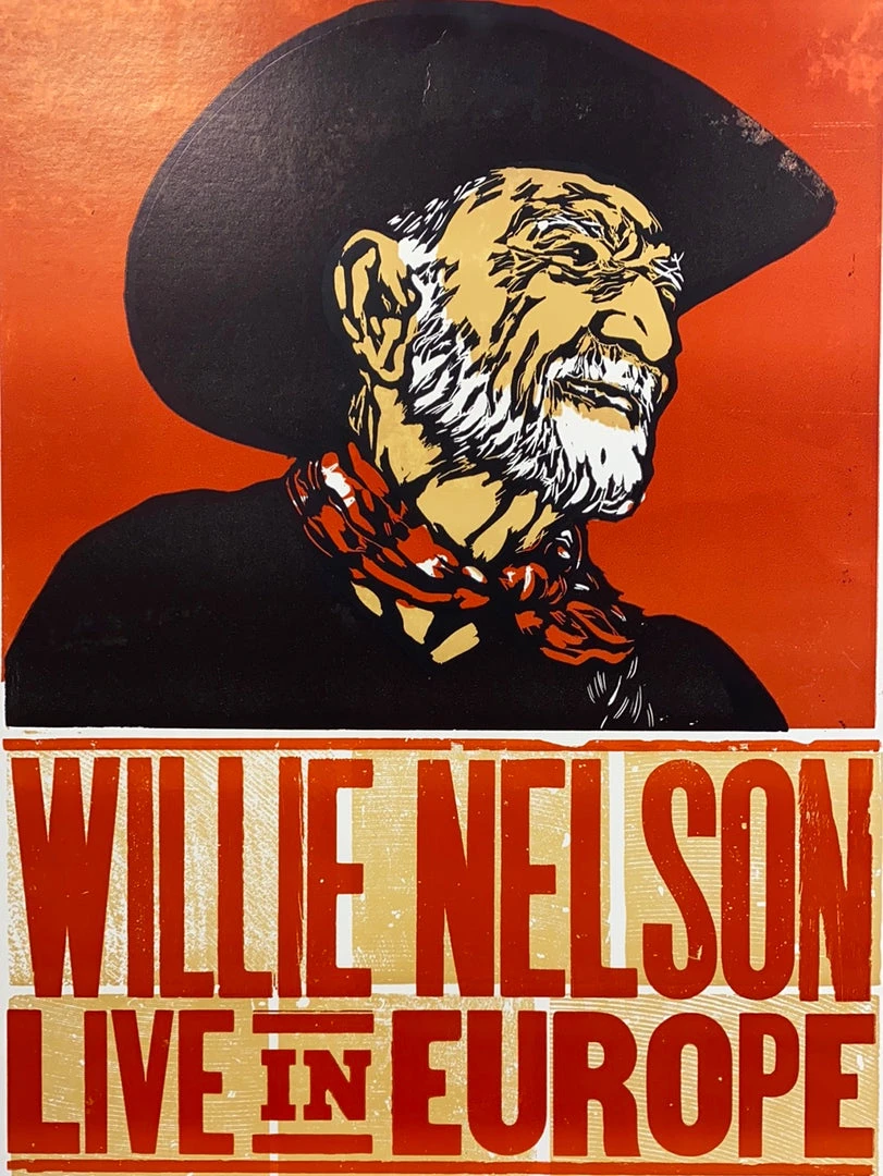 Gig Posters Willie Nelson - 2010 Hatch Show Print 6/14 Poster Stockholm, Sverige