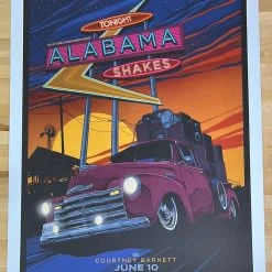 Gig Posters Alabama Shakes - 2015 Vance Kelly Poster Cary, NC Booth Amph