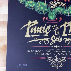 Gig Posters Widespread Panic - 2017 Jeff Wood Poster Riviera Maya, MX Hard Rock Hotel