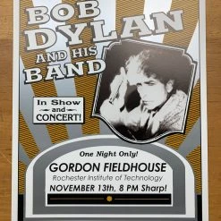 Bob Dylan - 2004 Geoff Gans Poster Rochester, NY Gordon Field House SILVER Varia