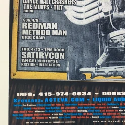 Ron Donovan MHP 89 Method Man Redman - 2000 Poster Maritime Hall San Fran 1st