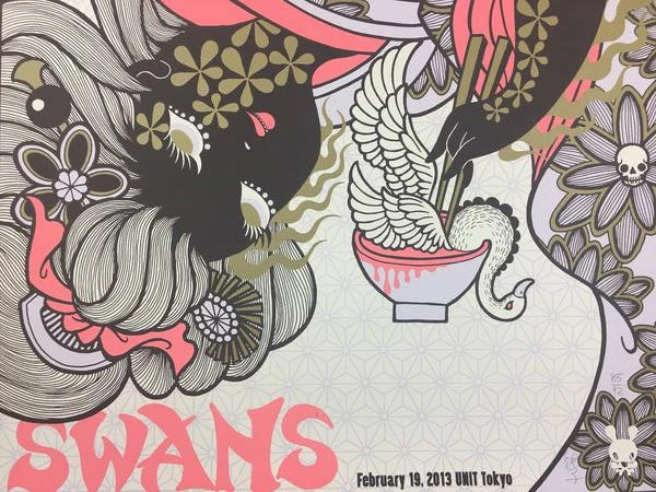 Gig Posters Swans - 2013 Junko Mizuno Poster Tokyo, Japan Unit Tokyo