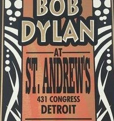 Gig Posters Bob Dylan - 1999 Mark Arminski Poster Detroit, MI St. Andrews Hall
