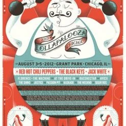 Lollapalooza - 2012 Delicious Design League Strong Man Poster Print Chicago