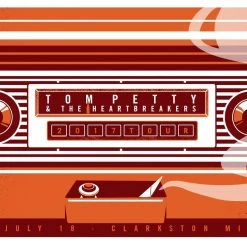 Tom Petty - 2017 Dan Stiles Poster Clarkston, MI 40th Tour