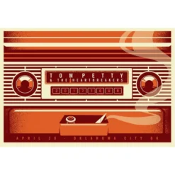 Tom Petty - 2017 Dan Stiles Poster S/N Oklahoma City, OK 40th Anniversary Tour