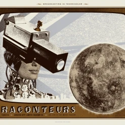 The Raconteurs - 2019 The Silent Giants Poster Austin City Limits Moody