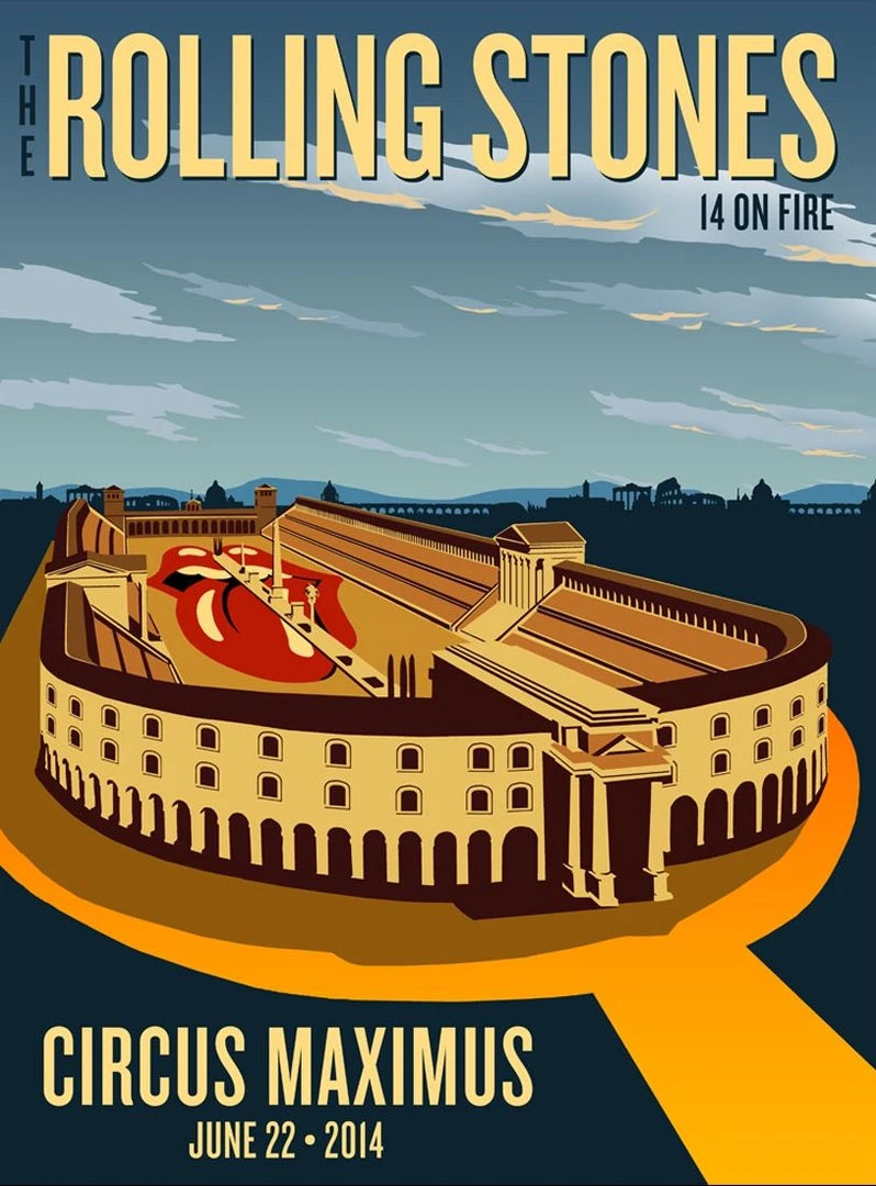 Sold Out Posters Rolling Stones - 2014 Official Poster Rome, Italy #2 Gig Posters