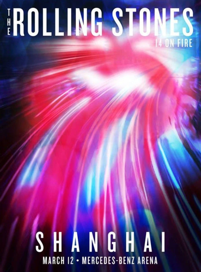 Sold Out Posters Gig Posters Rolling Stones - 2014 Official Poster Shanghai Mercedes-Benz Arena